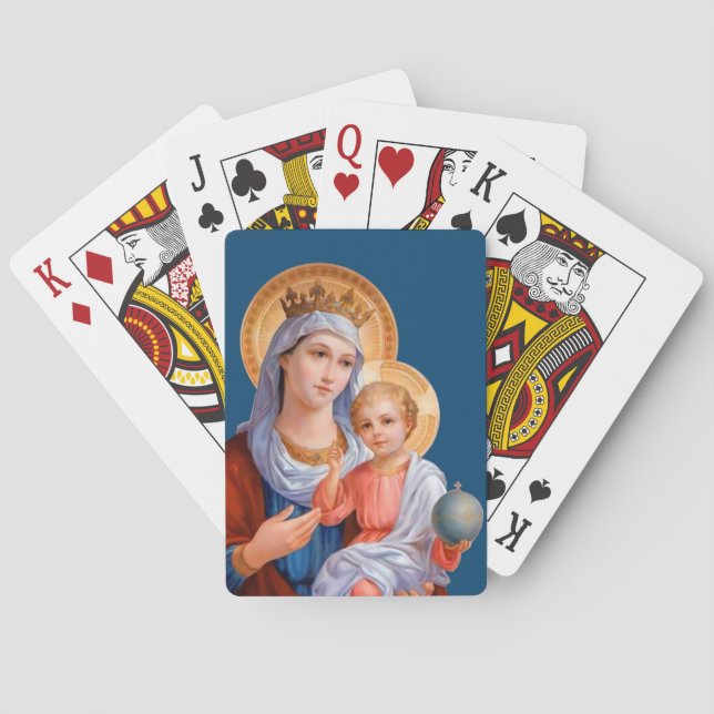 Madonna mit Kind Spielkarten (Rückseite)