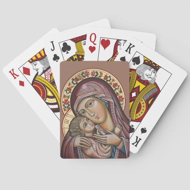 Madonna mit Kind Spielkarten (Rückseite)