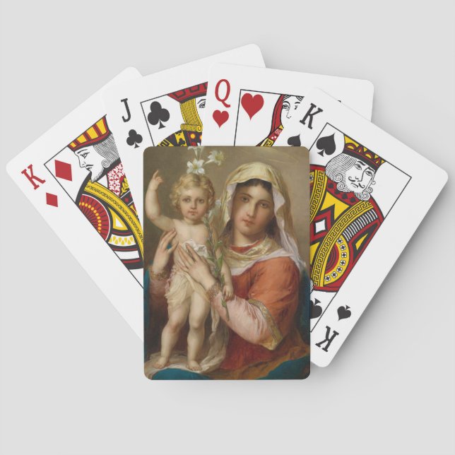 Madonna mit Kind Spielkarten (Rückseite)