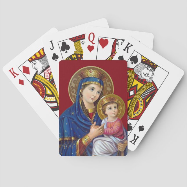 Madonna mit Kind Spielkarten (Rückseite)