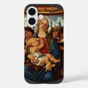 Madonna mit Kind und acht Engeln von Botticelli iPhone 16 Hülle