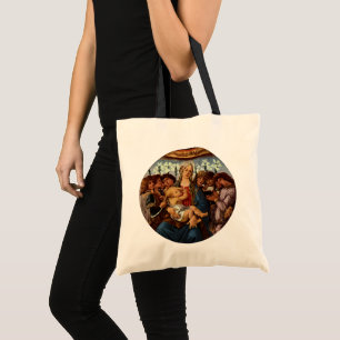 Madonna mit Kind und acht Engeln von Botticelli Tragetasche