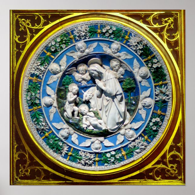 MADONNA MIT KIND UND ANGELN POSTER (Vorne)