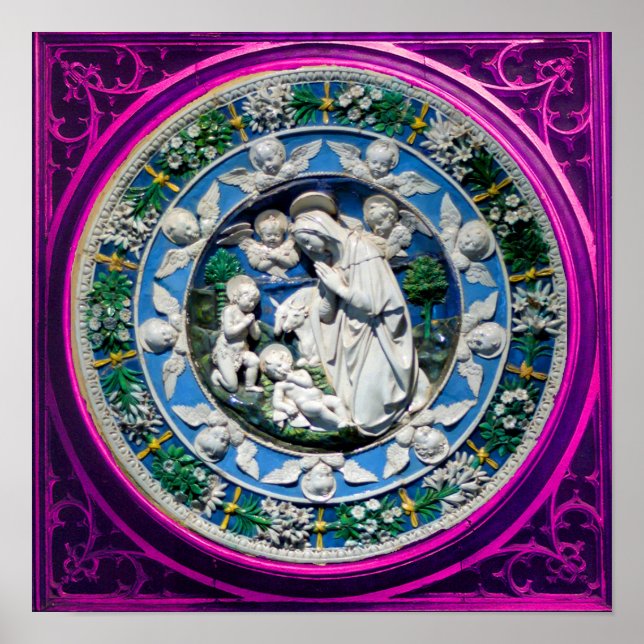 MADONNA MIT KIND UND ANGELN POSTER (Vorne)