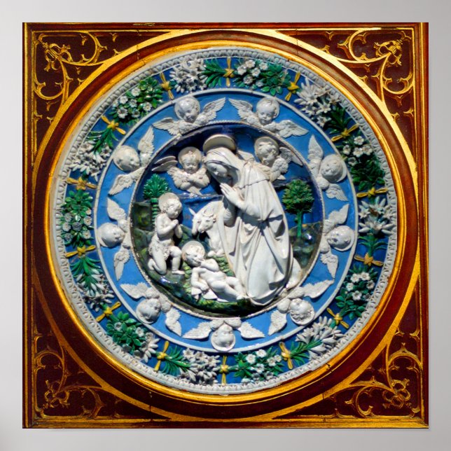 MADONNA MIT KIND UND ANGELN POSTER (Vorne)