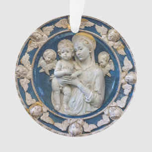 Madonna mit Kind und Cherubim von Della Robbia Ornament