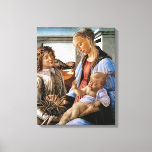 Madonna mit Kind und Engel - Botticelli - c1470 Leinwanddruck
