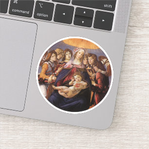 Madonna mit Kind und Engeln von Sandro Botticelli Aufkleber