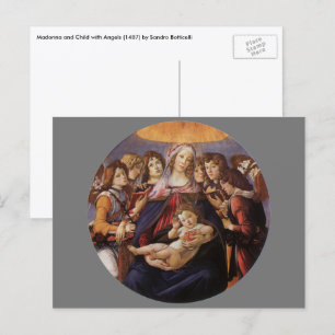 Madonna mit Kind und Engeln von Sandro Botticelli Postkarte