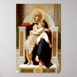 Madonna mit Kind und Johannes dem Täufer Poster