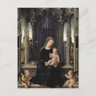 Madonna mit Kind und musizierenden Engeln von Orle Postkarte