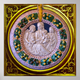 MADONNA MIT KIND UND SITZEN POSTER