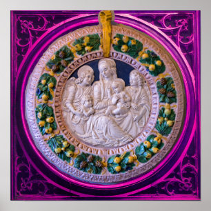 MADONNA MIT KIND UND SITZEN POSTER