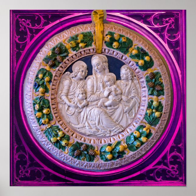 MADONNA MIT KIND UND SITZEN POSTER (Vorne)