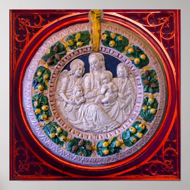 MADONNA MIT KIND UND SITZEN POSTER (Vorne)