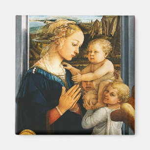Madonna mit Kind und zwei Engel, Filippo Lippi Magnet