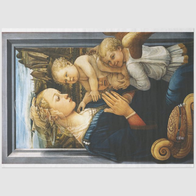 Madonna mit Kind und zwei Engel, Filippo Lippi Seidenpapier (Vorderseite)