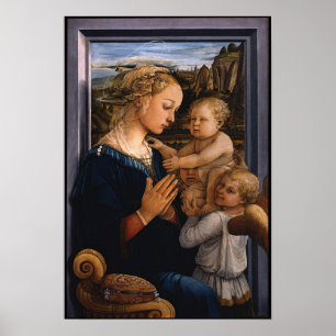 Madonna mit Kind und Zwei Engel - Lippi - Poster