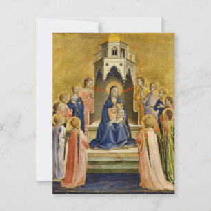 Madonna mit Kind und Zwölf Engel, Fra Angelico Postkarte