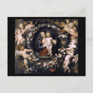 Madonna mit Kind von Rubens Postkarte