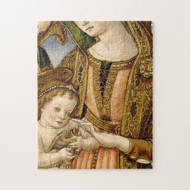 Madonna mit Kind zwei Engel Vittorio Crivelli Puzzle (Vertikal)
