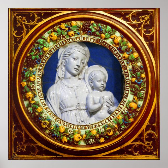 MADONNA MIT KINDERRENAISSANCE FLORAL CROWN POSTER (Vorne)