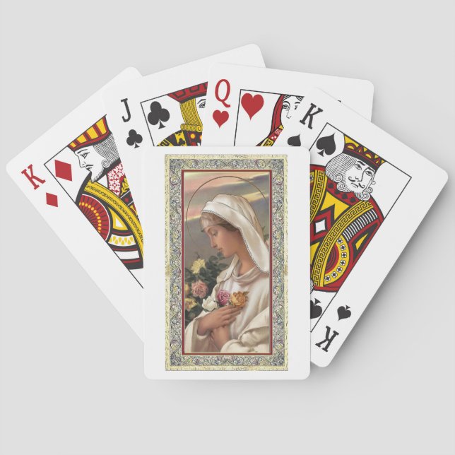Madonna mit weißen Pokerkarten (Rückseite)