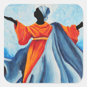 Madonna muta - Sanctissima 2008 Quadratischer Aufkleber