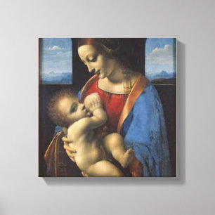 Madonna, Mutter des Jesus, von Leonardo da vinci Leinwanddruck