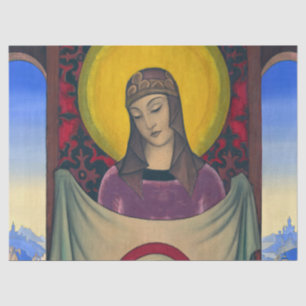 Madonna Oriflamma von Nicholas Roerich Seidenpapier