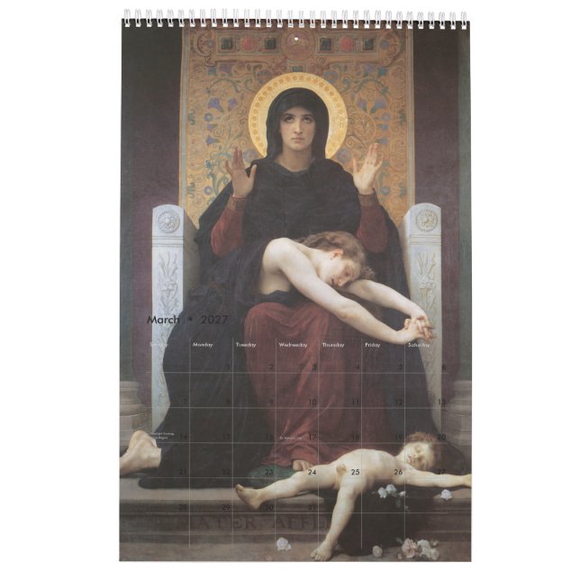 Madonna – Saint Mary – Maria – Gottesmutter Kalender (Mär 2027)