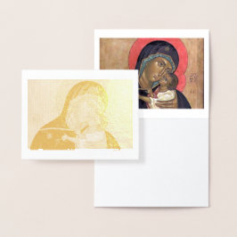 Madonna und Child Gold Fossilienkarte Folienkarte