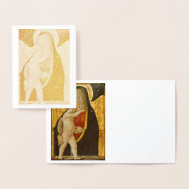 Madonna und Child Gold Fossilienpass Folienkarte