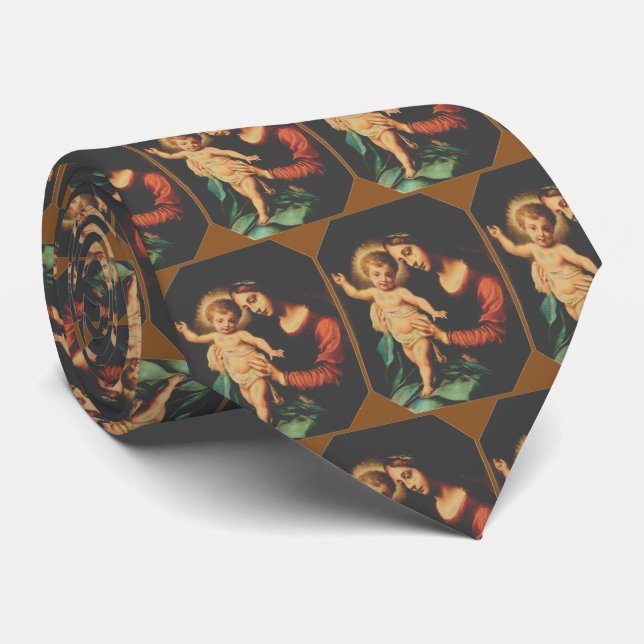Madonna und Child Neck Tie Krawatte (Gerollt)