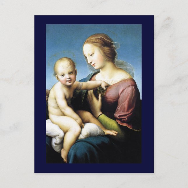 Madonna und Christ Kind im Freien Postkarte (Vorderseite)