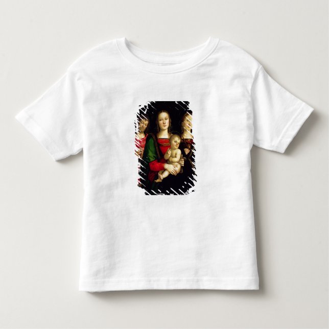 Madonna und das Kind mit Johannes der Baptist Kleinkind T-shirt (Vorderseite)