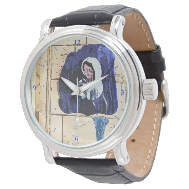 Madonna und Flaschen Armbanduhr (Schrägansicht)