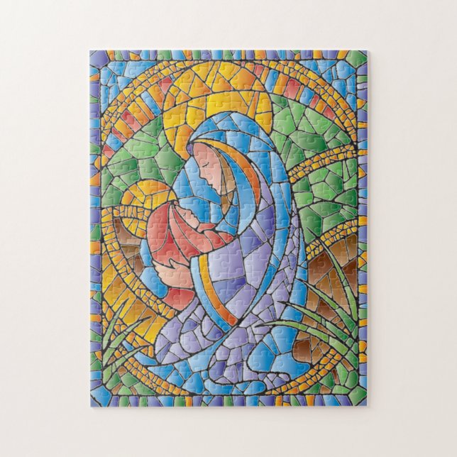 Madonna und Jesus Puzzle (Vertikal)