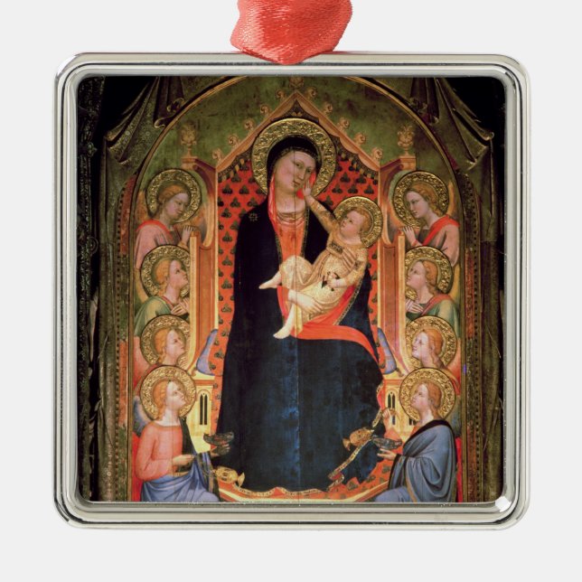 Madonna und Kind, 1347 Silbernes Ornament (Vorne)