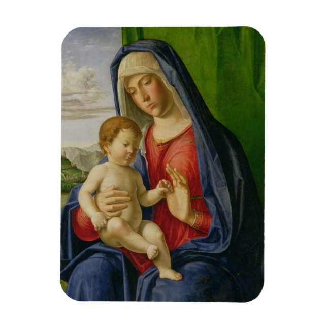 Madonna und Kind, 1490er Magnet (Vertikal)