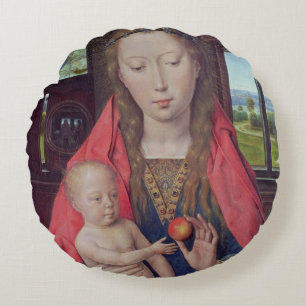 Madonna und Kind 2 3 Rundes Kissen