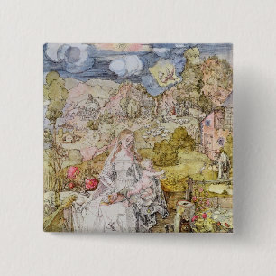 Madonna und Kind 3 Button