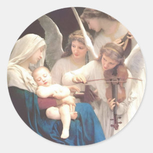 Madonna-und-Kind-Aufkleber Runder Aufkleber