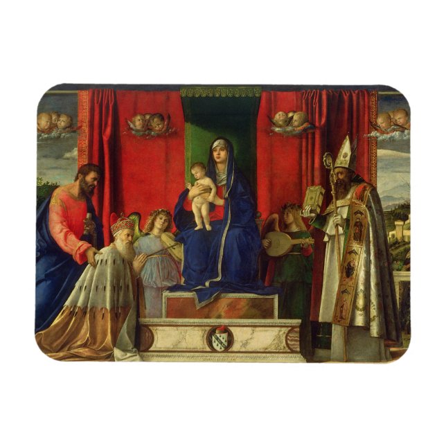Madonna und Kind (Barbarigo Altarpiece) 1488 Magnet (Horizontal)