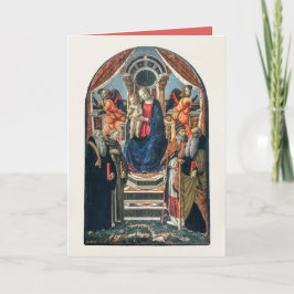Madonna und Kind begeistert von Heiligen und Engel Karte