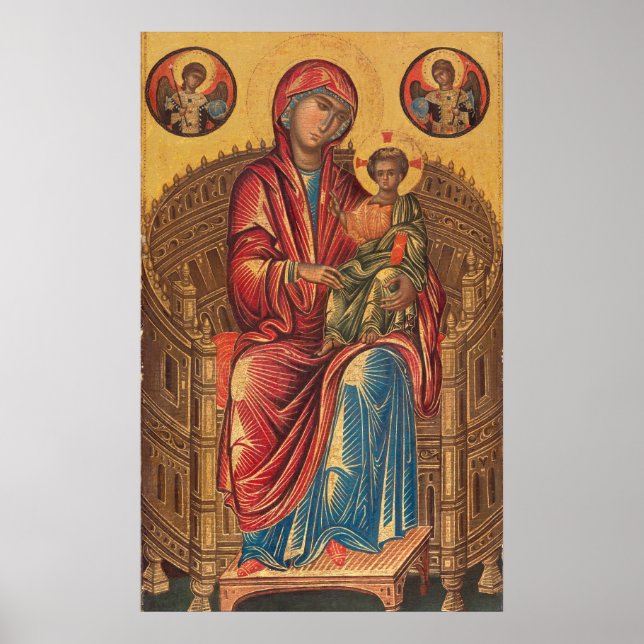 Madonna und Kind - Byzantinisches Kunstmuseum Poster (Vorne)