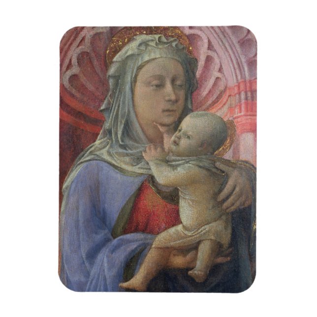 Madonna und Kind, c.1430 (Tempel auf Tafel) Magnet (Vertikal)