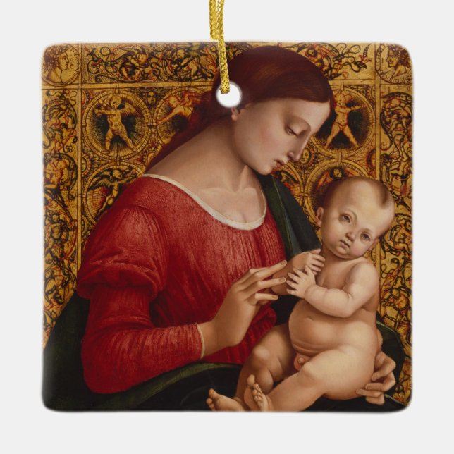 Madonna und Kind, circa 1505-07 Keramikornament (Vorderseite)
