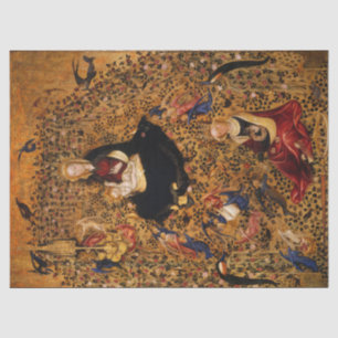 MADONNA UND KIND DER ROSE BOWER, ANGELN Weihnachte Seidenpapier