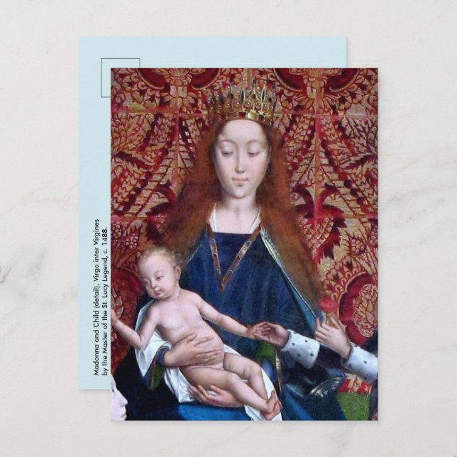 Madonna und Kind (Detail; M 070) Postkarte (Vorne/Hinten)